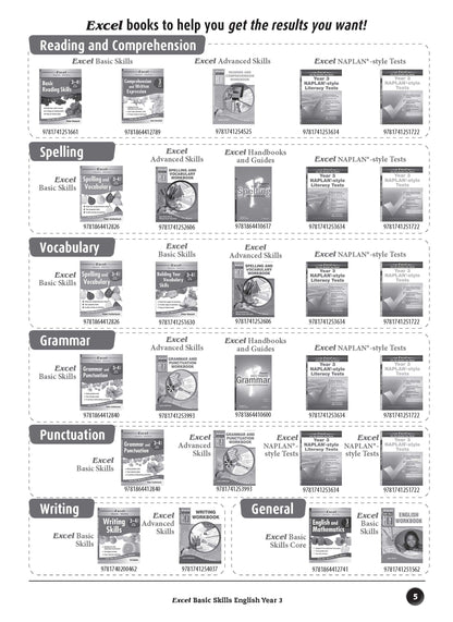 Excel Basic Skills - English Year 3