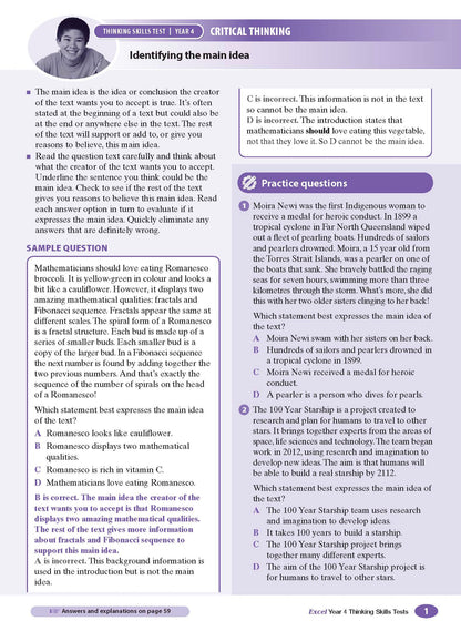 Excel Test Skills - Thinking Skills Tests Year 4