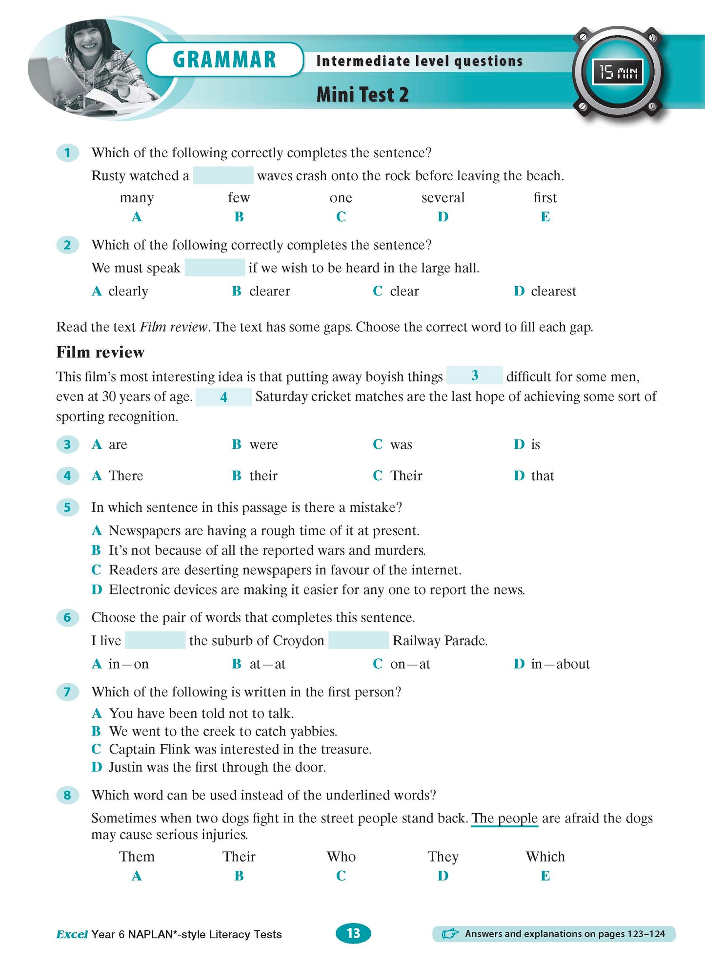 Excel Year 6 NAPLAN*-style Literacy Tests