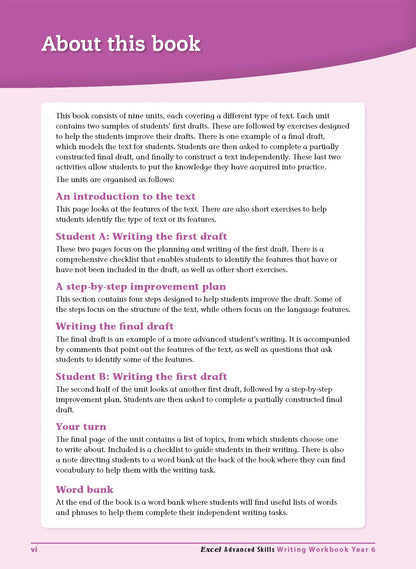 Excel Advanced Skills - Writing Workbook Year 6