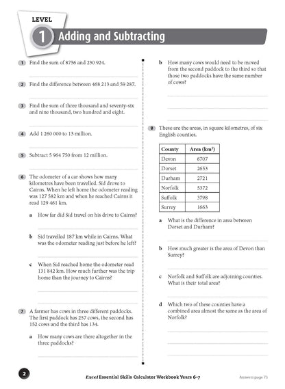 Excel Essential Skills - Calculator Workbook Years 6-7