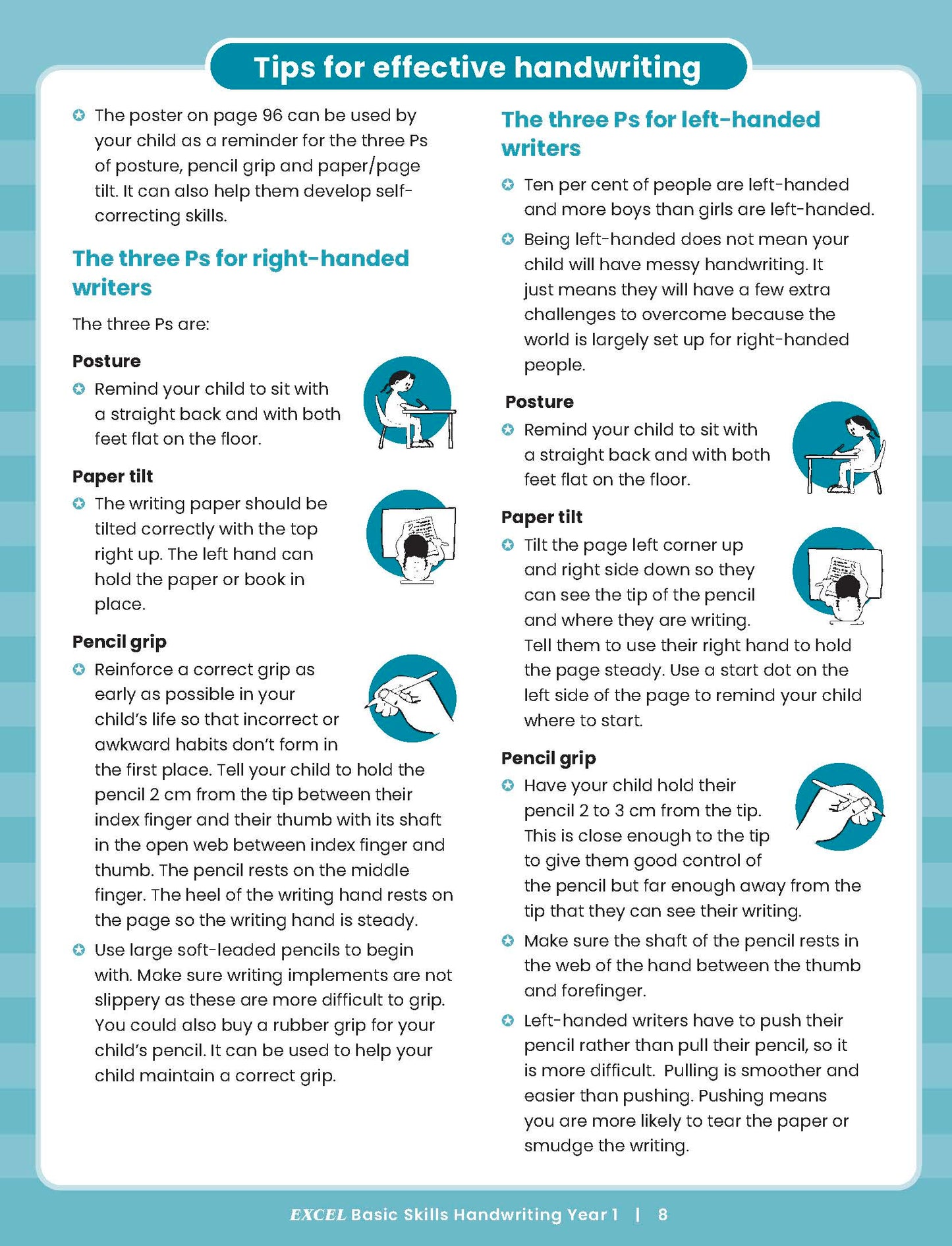 Excel Basic Skills - Handwriting Year 1