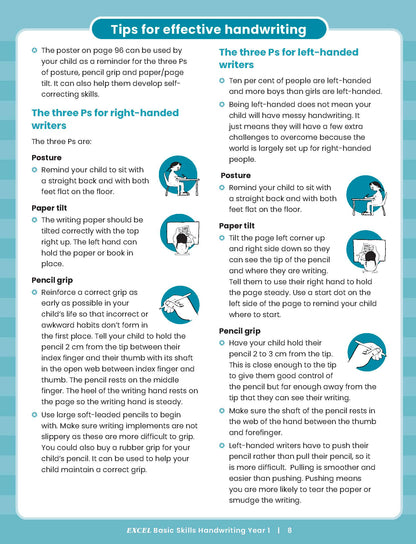 Excel Basic Skills - Handwriting Year 1