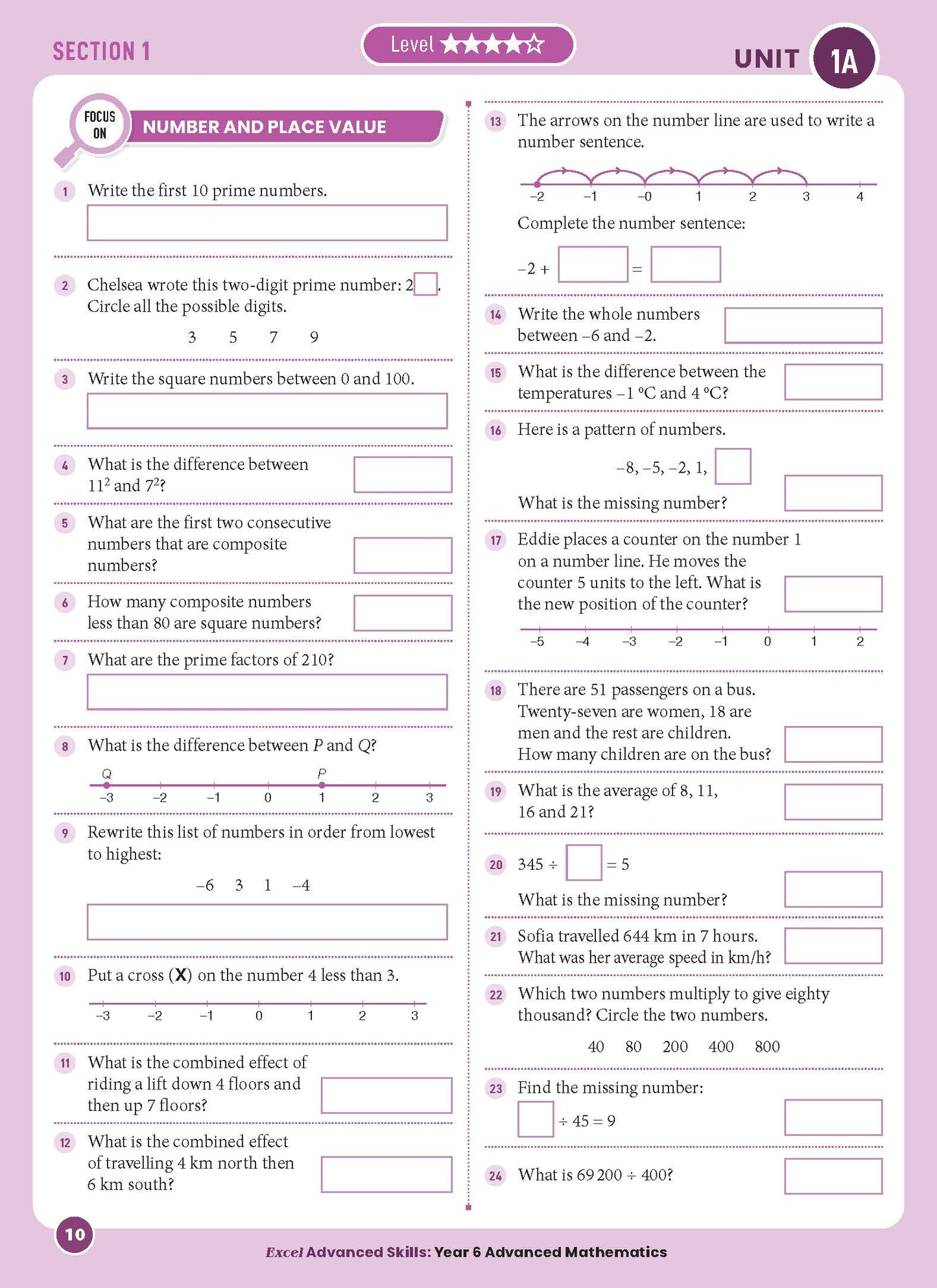 Excel Advanced Skills - Advanced Mathematics Year 6