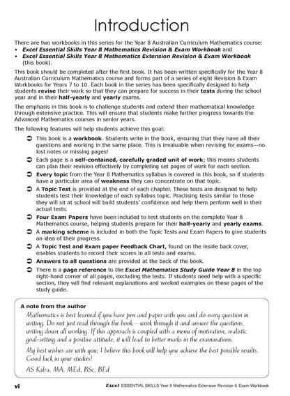 Excel Essential Skills - Mathematics Extension Revision and Exam Workbook Year 8