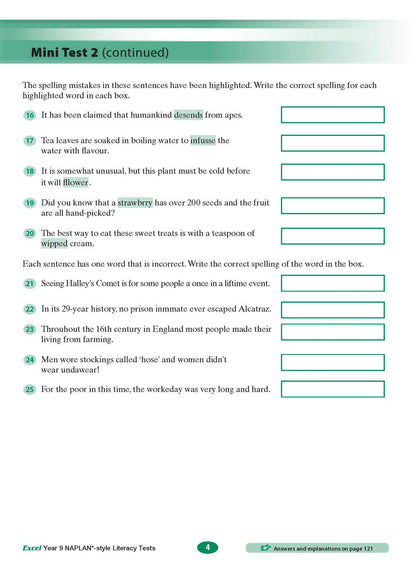Excel Year 9 NAPLAN*-style Literacy Tests