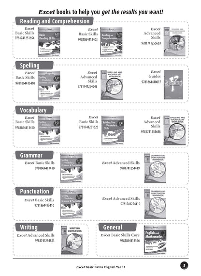 Excel Basic Skills - English Year 1