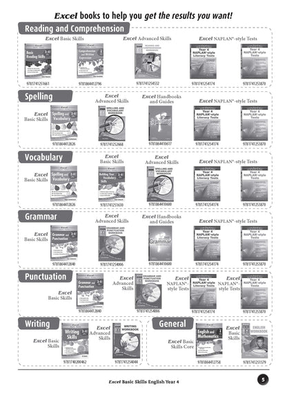 Excel Basic Skills - English Year 4