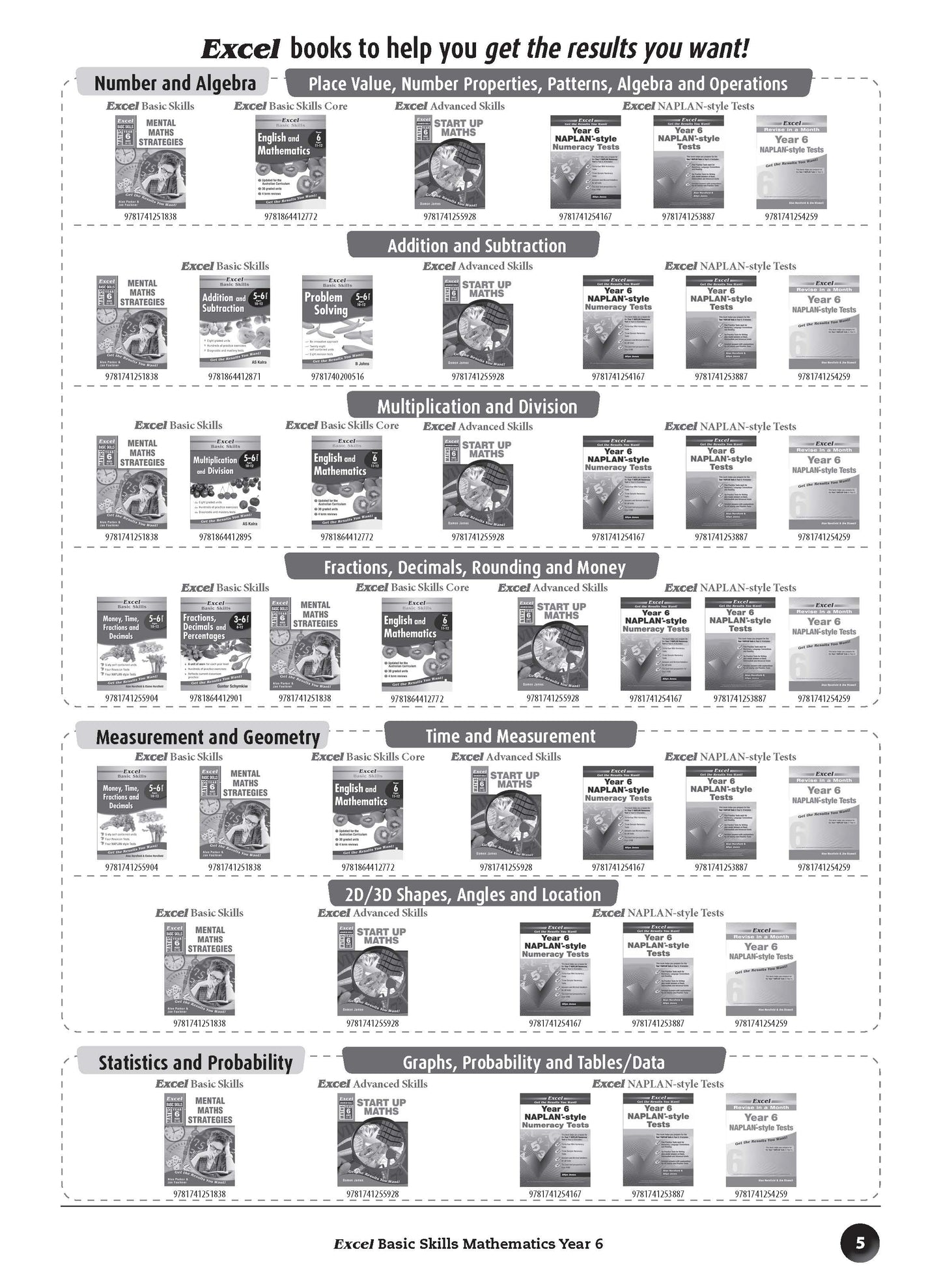 Excel Basic Skills - Mathematics Year 6