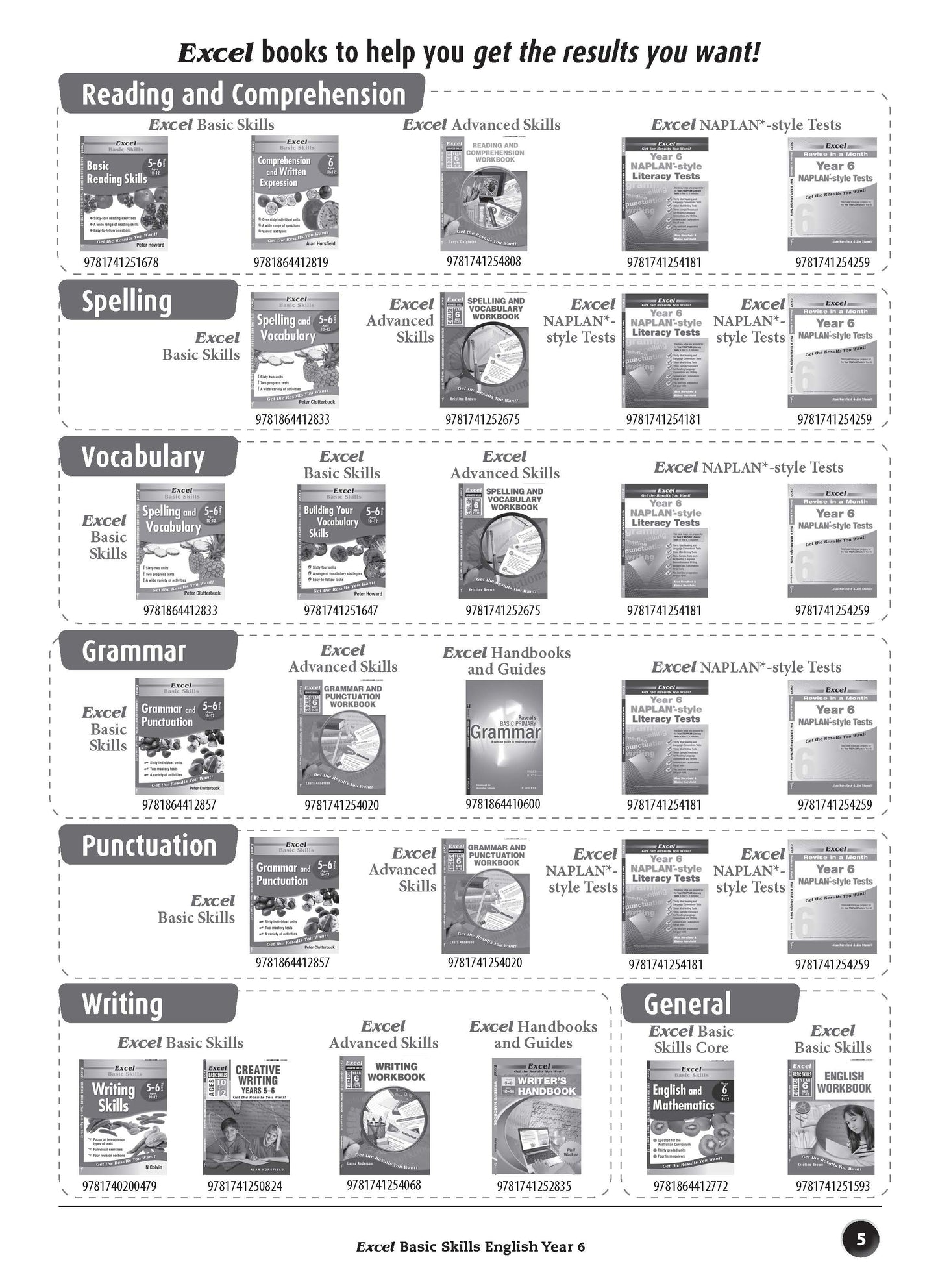 Excel Basic Skills - English Year 6