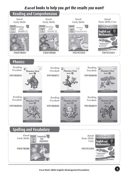 Excel Basic Skills - English Kindergarten/Foundation