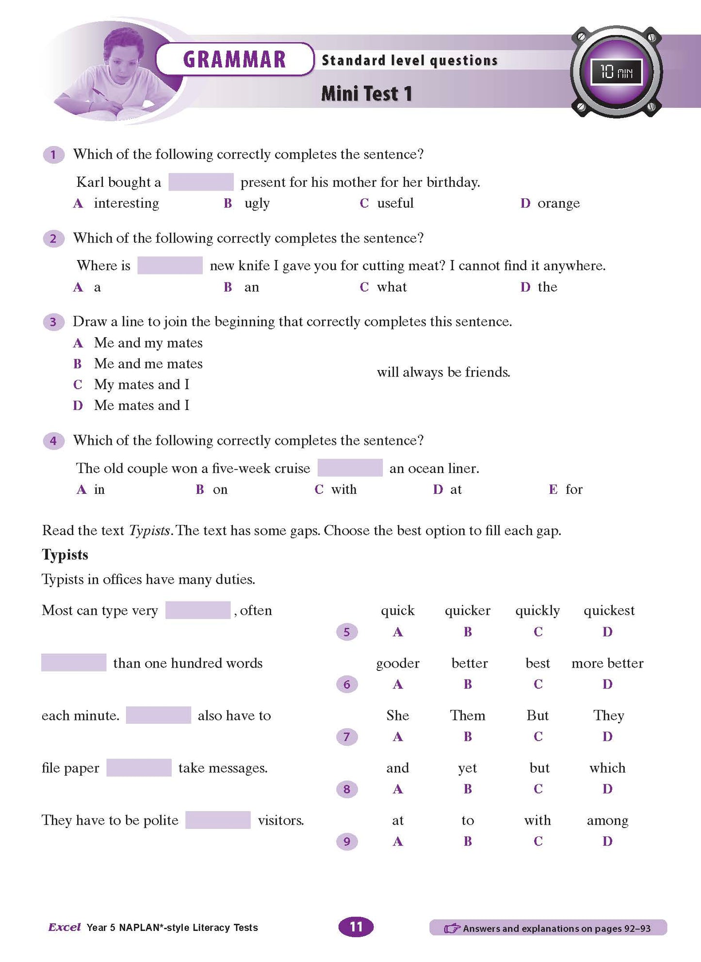 Excel Year 5 NAPLAN*-style Literacy Tests