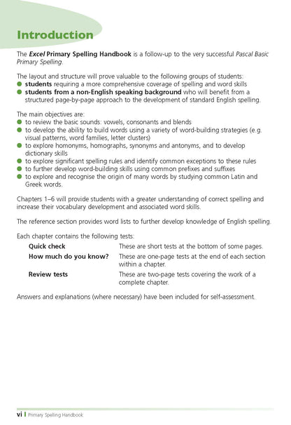 Excel Handbooks - Primary Spelling Years 3-6