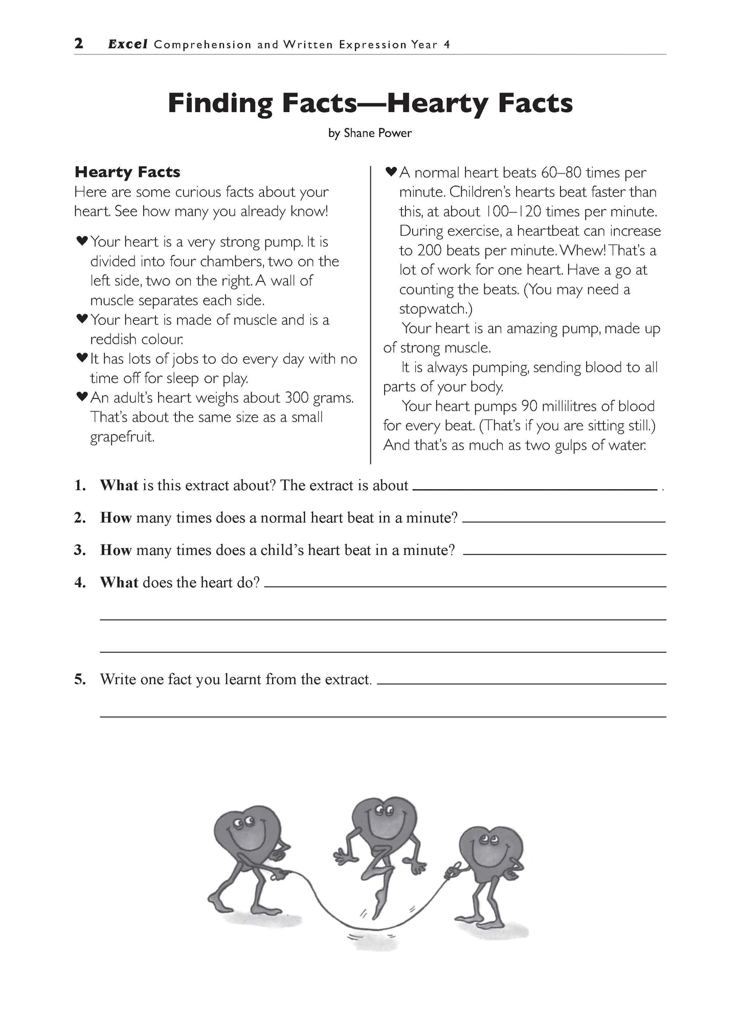 Excel Basic Skills - Comprehension and Written Expression Year 4