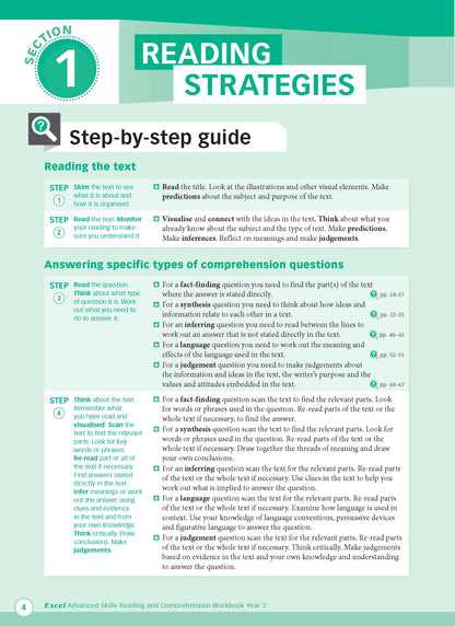 Excel Advanced Skills - Reading and Comprehension Workbook Year 3