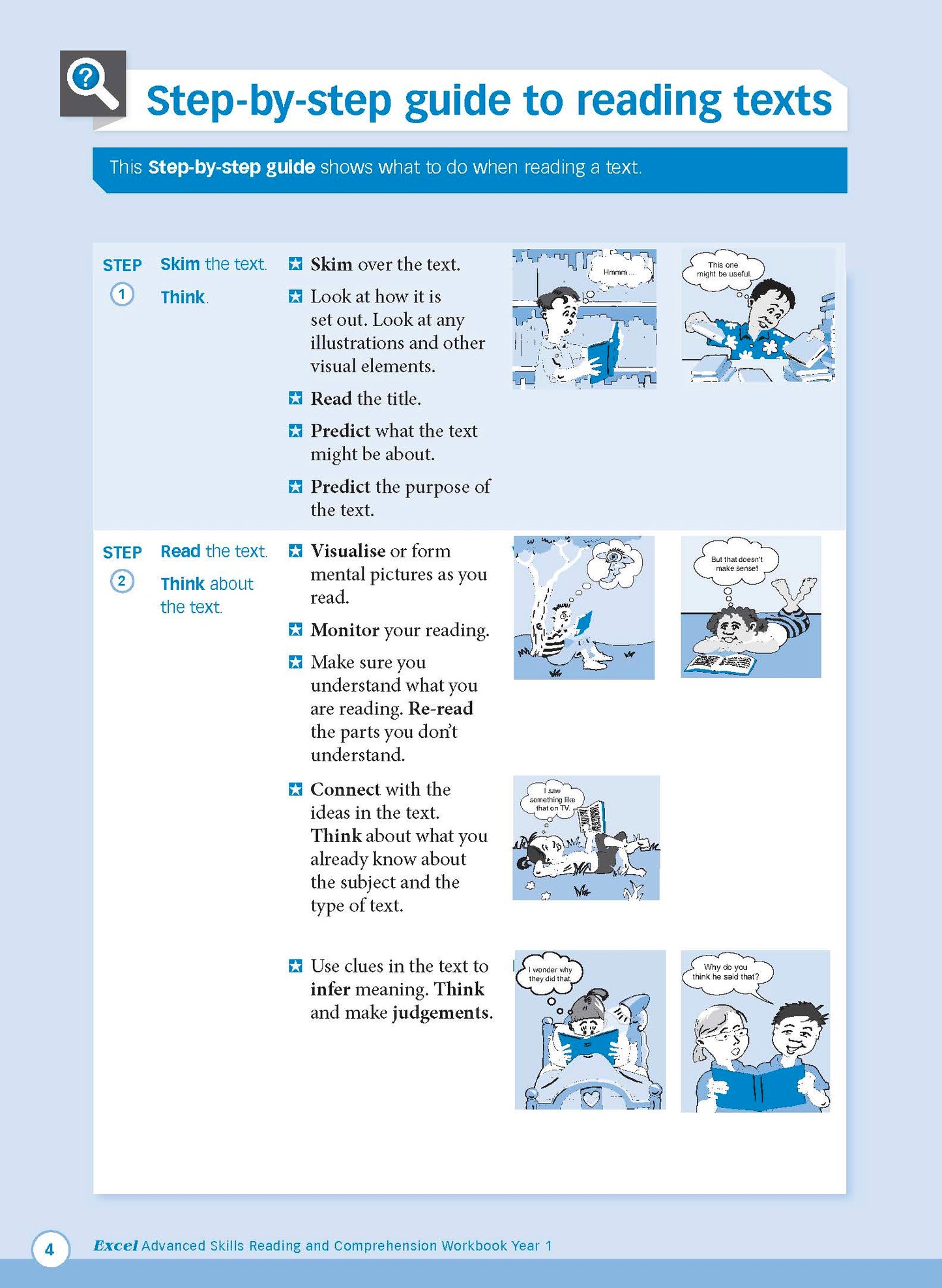 Excel Advanced Skills - Reading and Comprehension Workbook Year 1