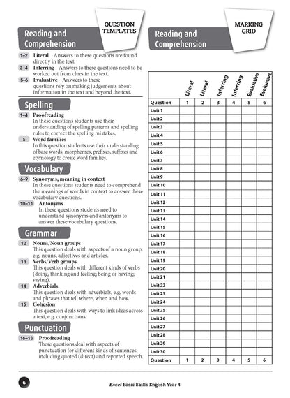 Excel Basic Skills - English Year 4