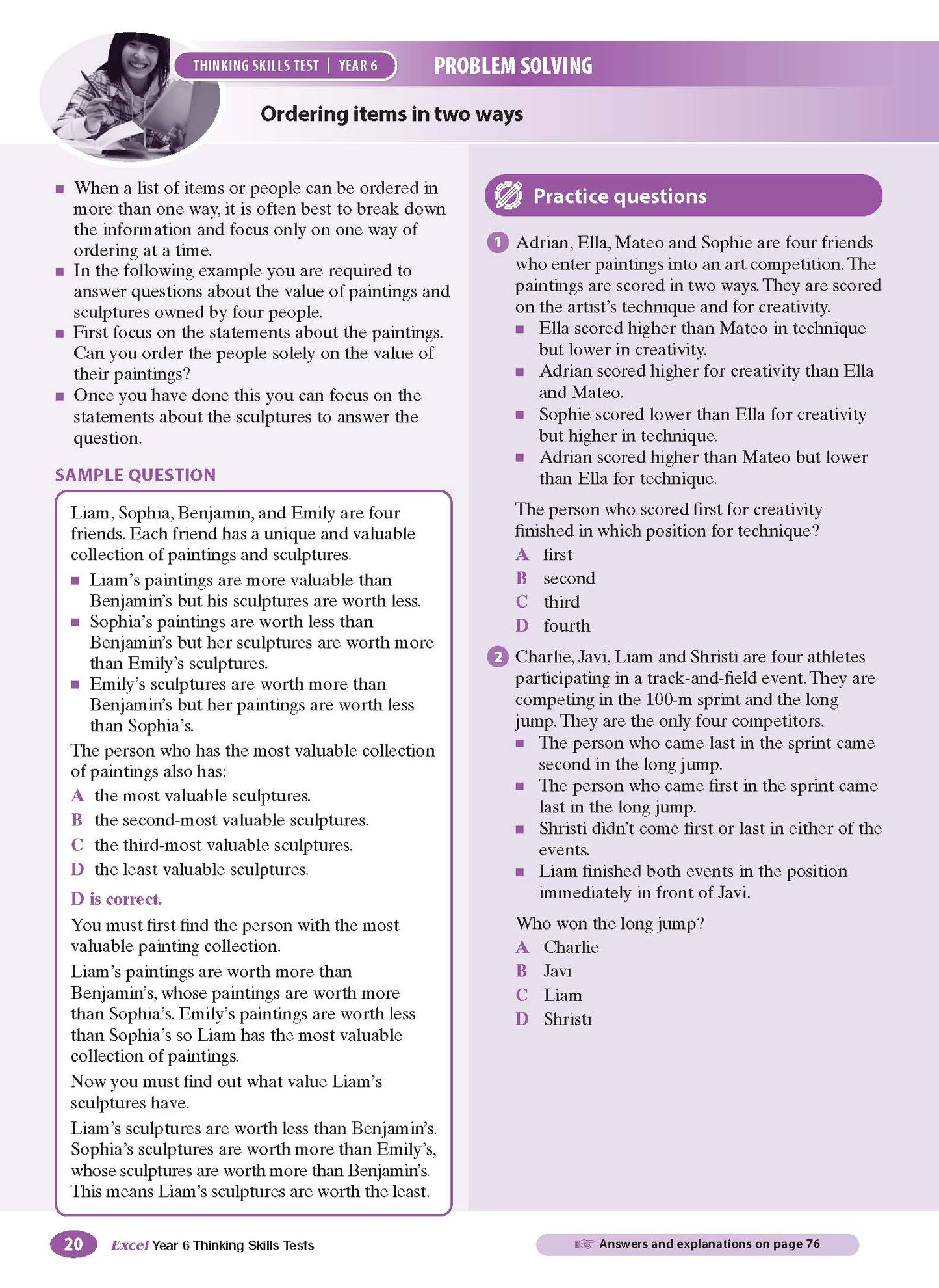 Excel Test Skills - Thinking Skills Tests Year 6