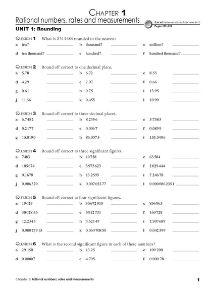 Excel Essential Skills - Mathematics Extension Revision & Exam Workbook Year 9