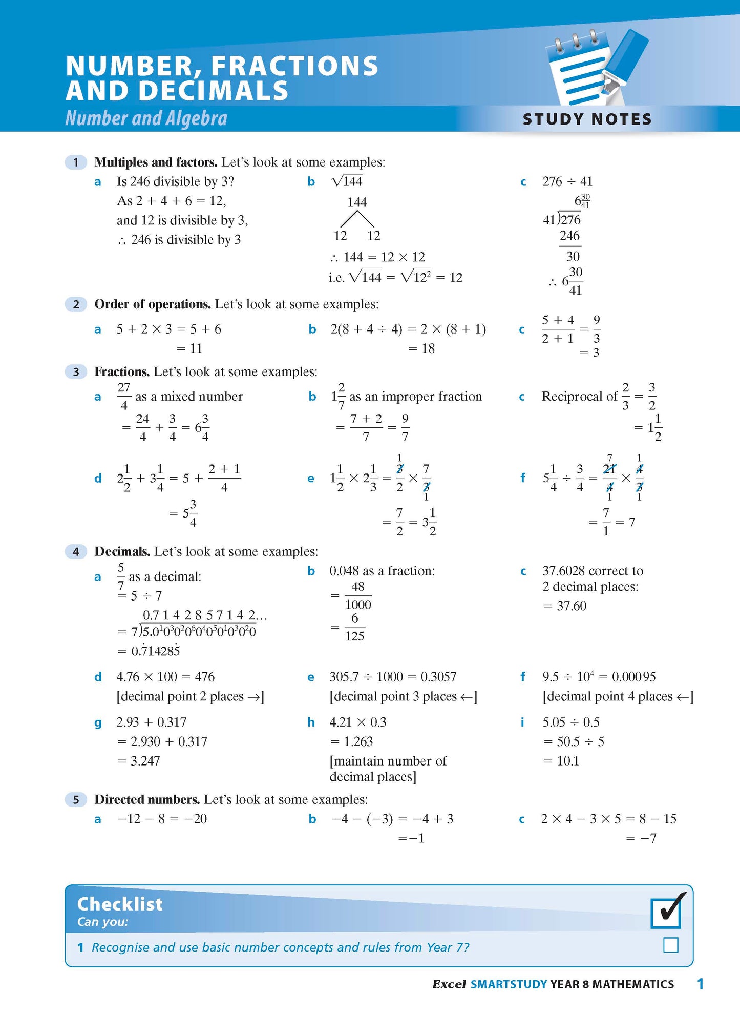 Excel SmartStudy - Mathematics Year 8