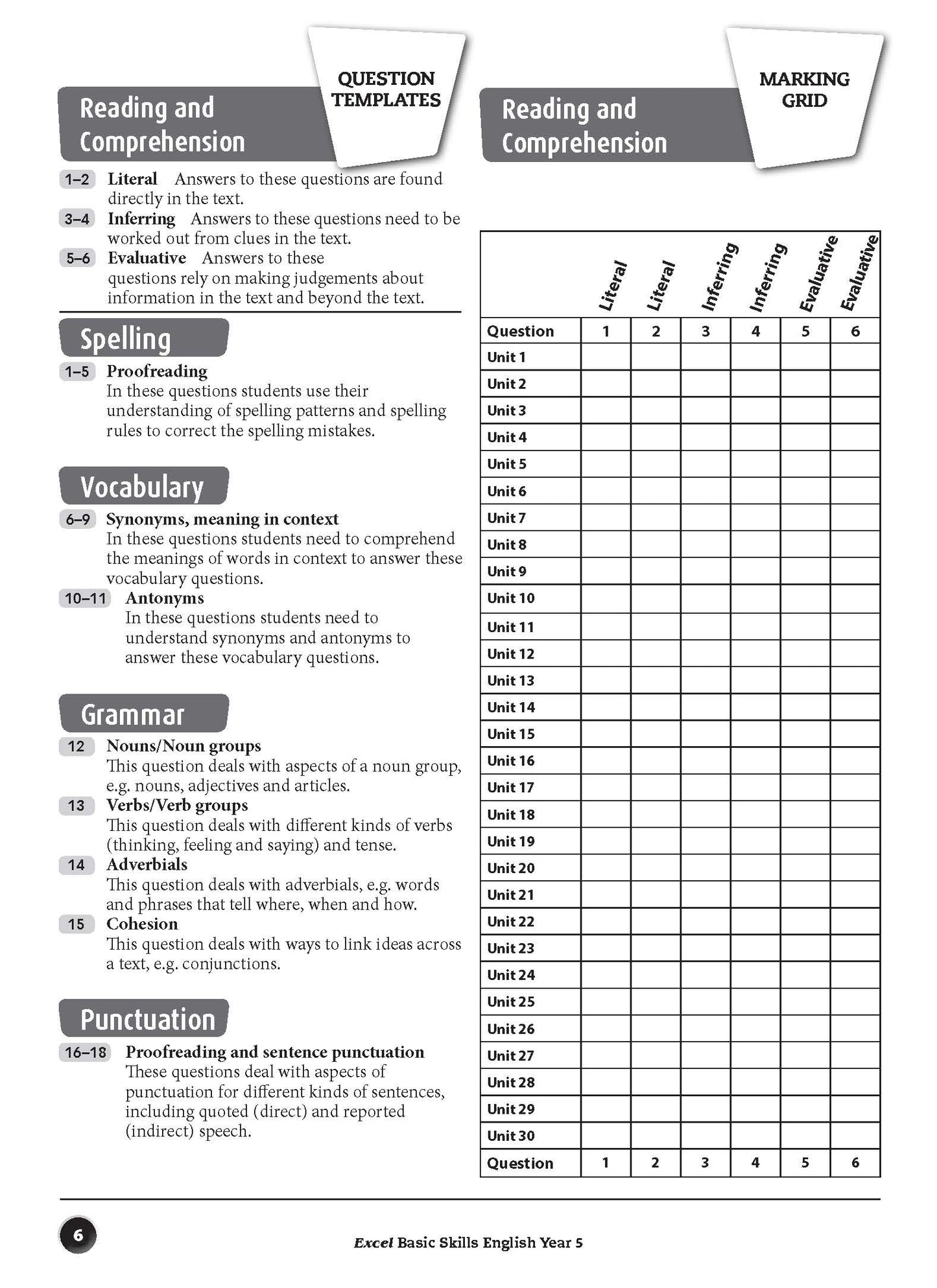 Excel Basic Skills - English Year 5