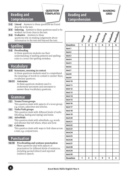 Excel Basic Skills - English Year 5