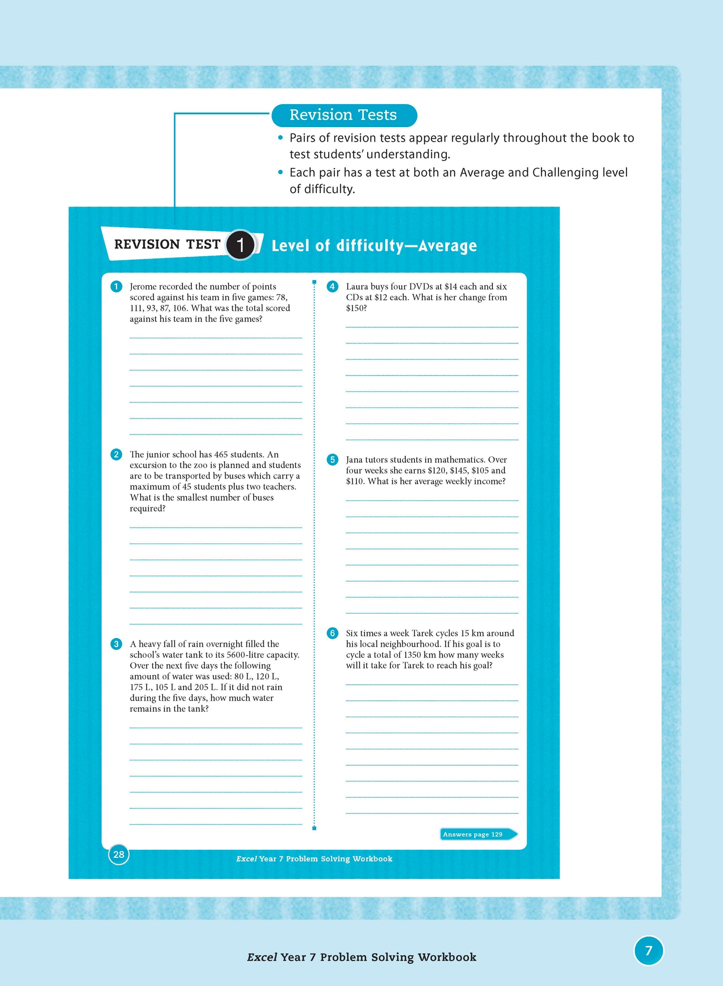 Excel Essential Skills - Problem Solving Workbook Year 7