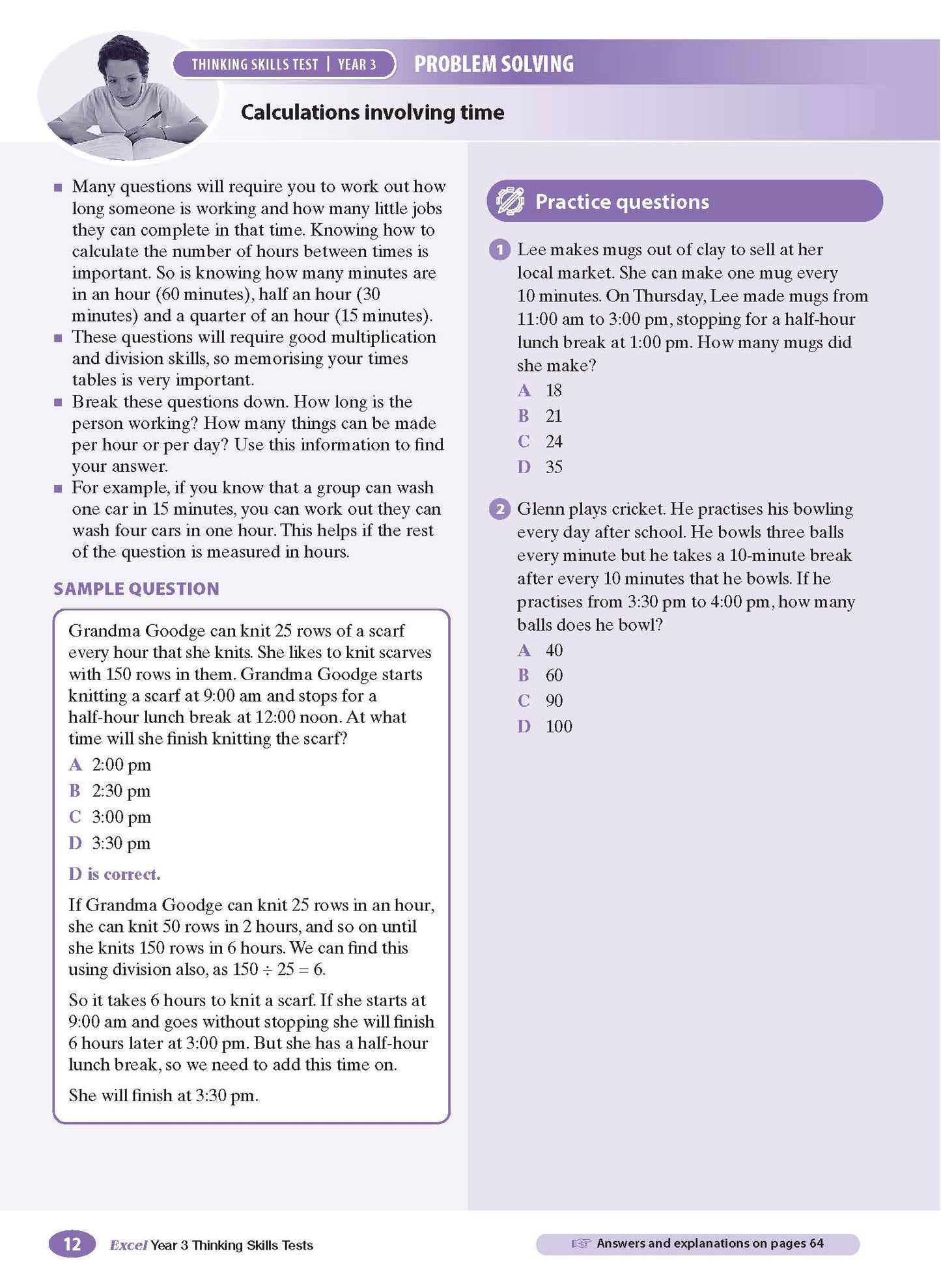 Excel Test Skills - Thinking Skills Tests Year 3