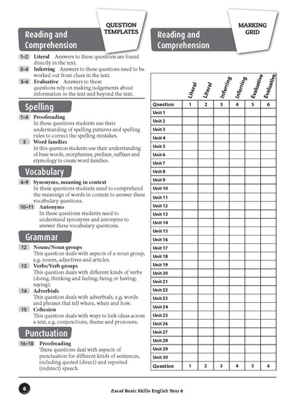 Excel Basic Skills - English Year 6