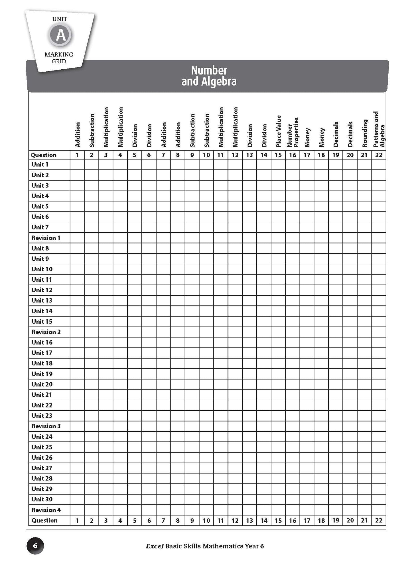 Excel Basic Skills - Mathematics Year 6
