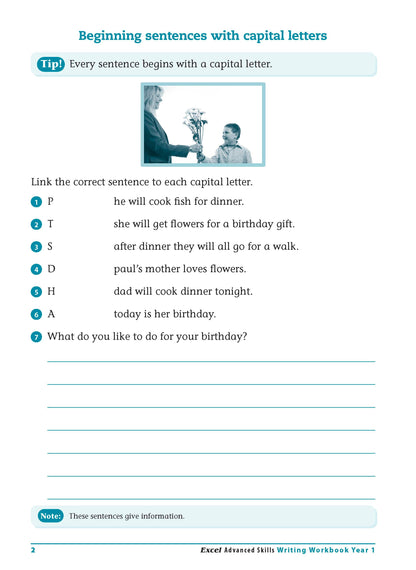 Excel Advanced Skills - Writing Workbook Year 1