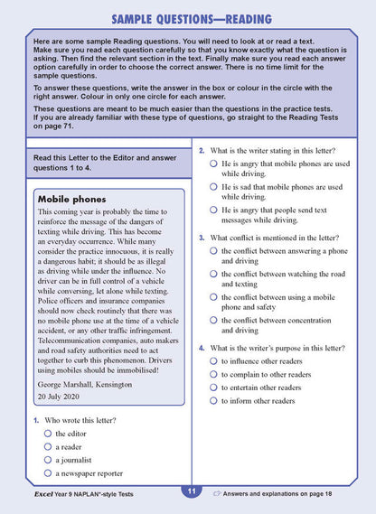 Excel Year 9 NAPLAN*-style Tests