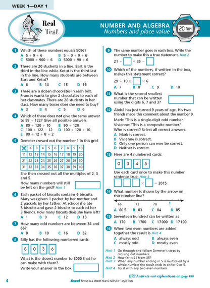 Excel Revise in a Month Year 6 NAPLAN*-style Tests