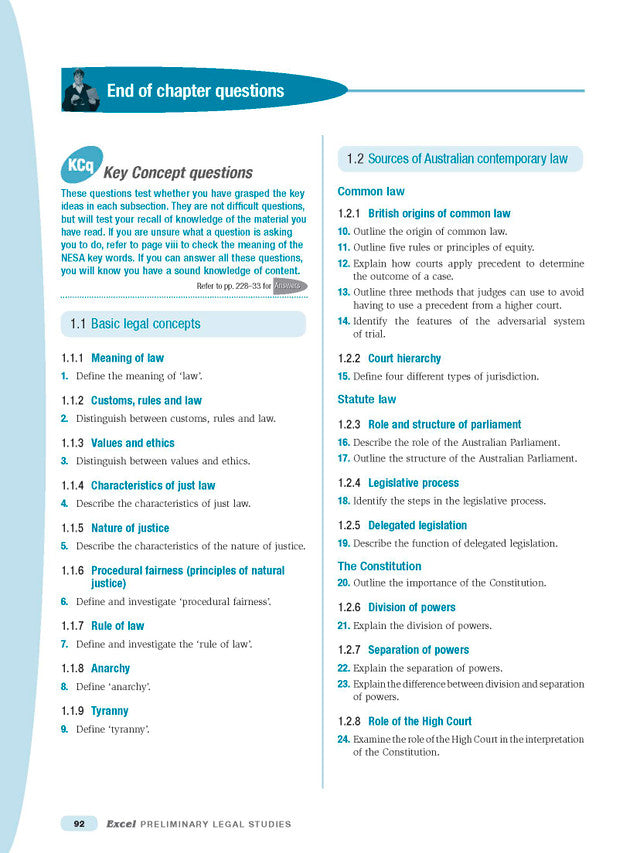 Excel HSC Year 11 Legal Studies Study Guide