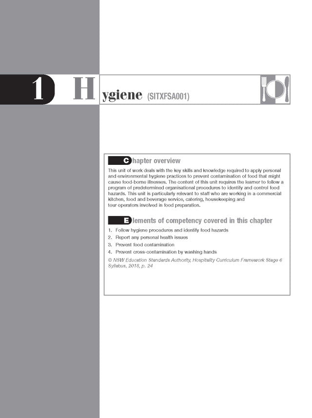 Excel HSC Year 12 Hospitality Study Guide