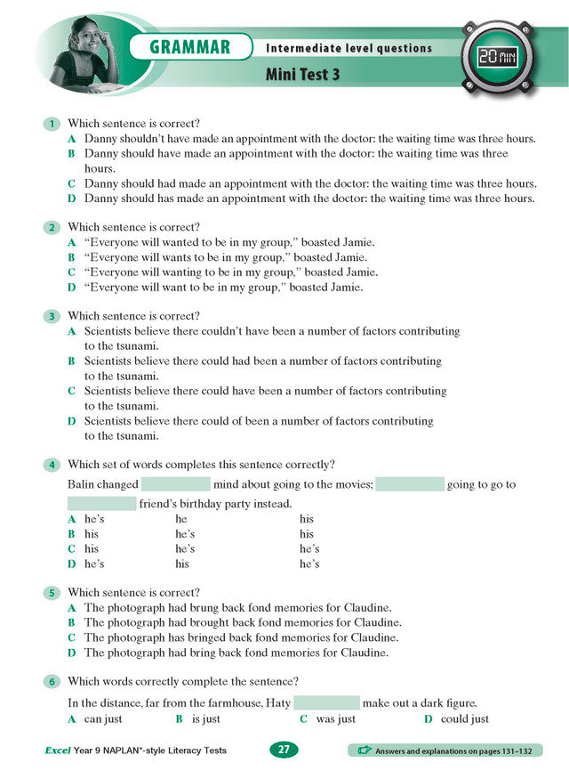 Excel Year 9 NAPLAN*-style Literacy Tests