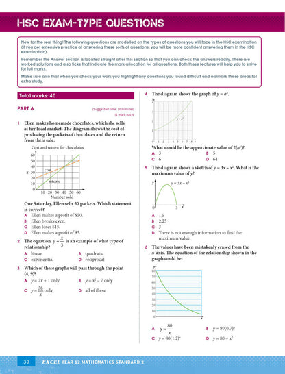 Excel HSC Year 12 Mathematics Standard 2 Study Guide