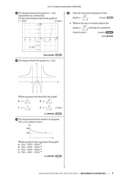 Excel Success One HSC Year 12 Mathematics Extension 1 (2023 Edition)