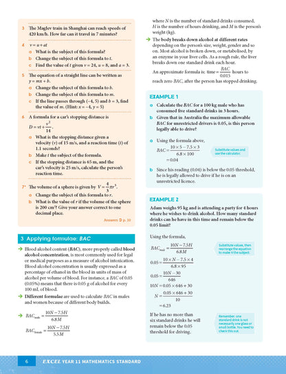 Excel HSC Year 11 Standard Mathematics Study Guide