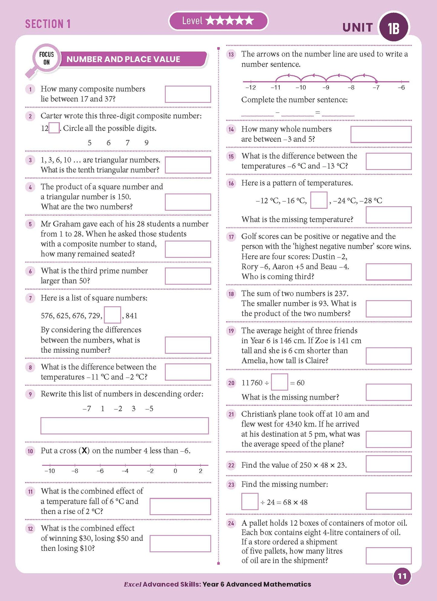 Excel Advanced Skills - Advanced Mathematics Year 6