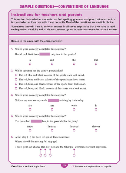 Excel Year 4 NAPLAN*-style Tests