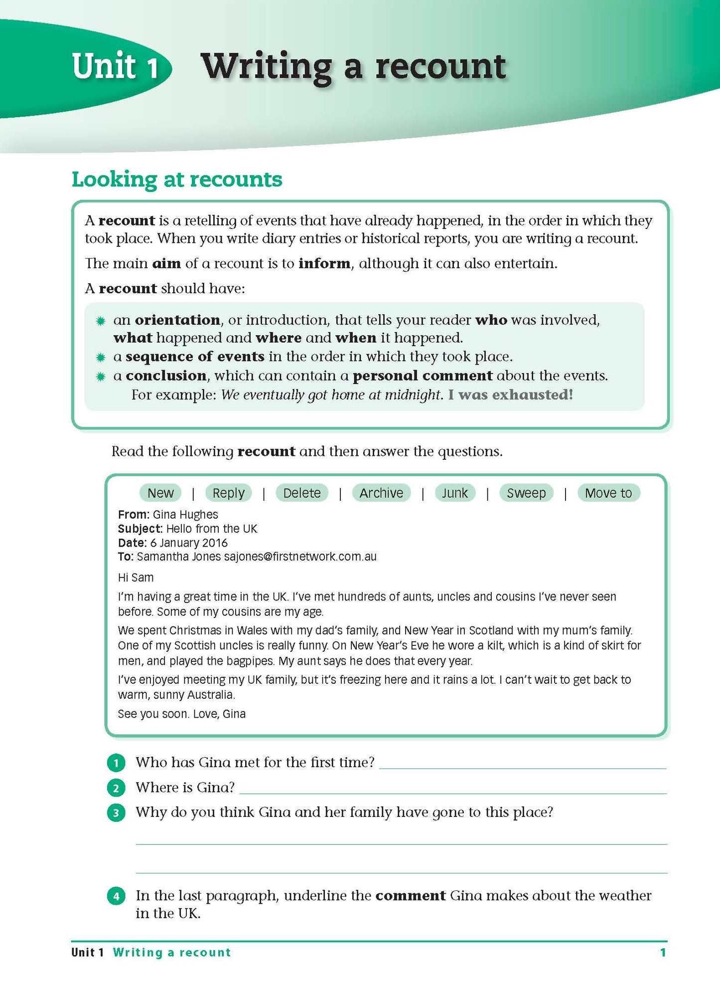 Excel Advanced Skills - Writing Workbook Year 4