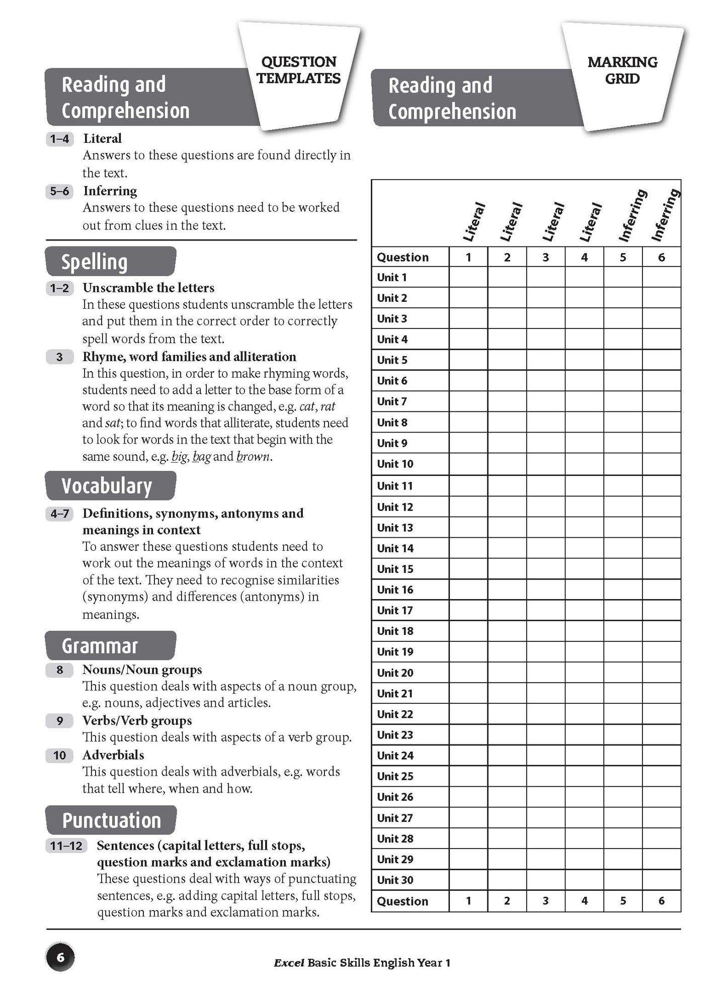 Excel Basic Skills - English Year 1