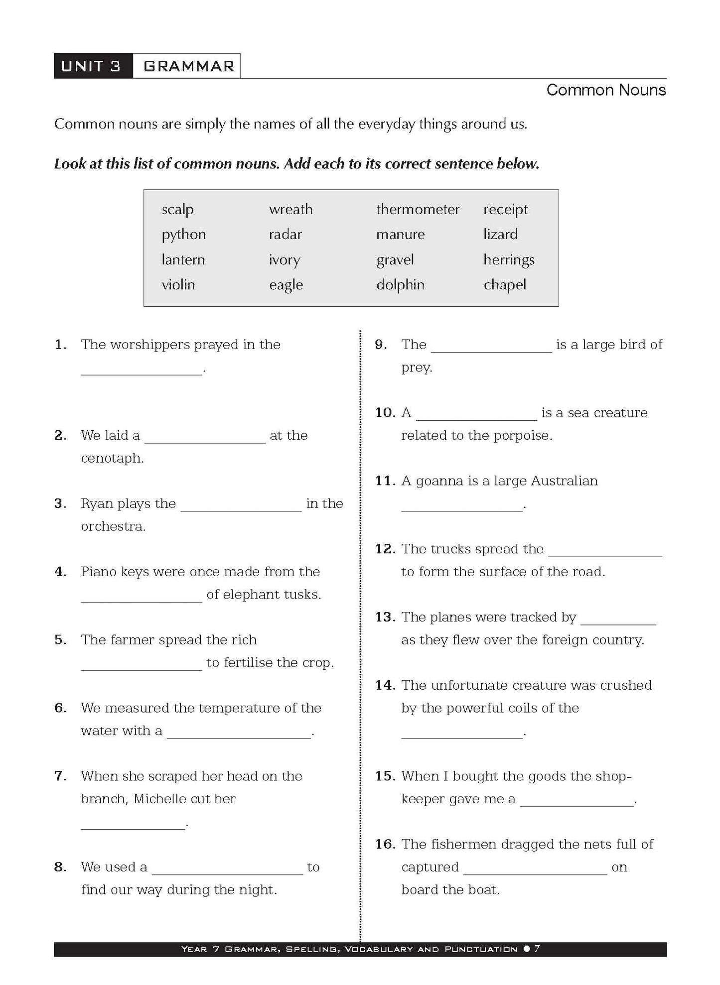 Excel Basic Skills - Grammar, Spelling, Vocabulary and Punctuation Year 7