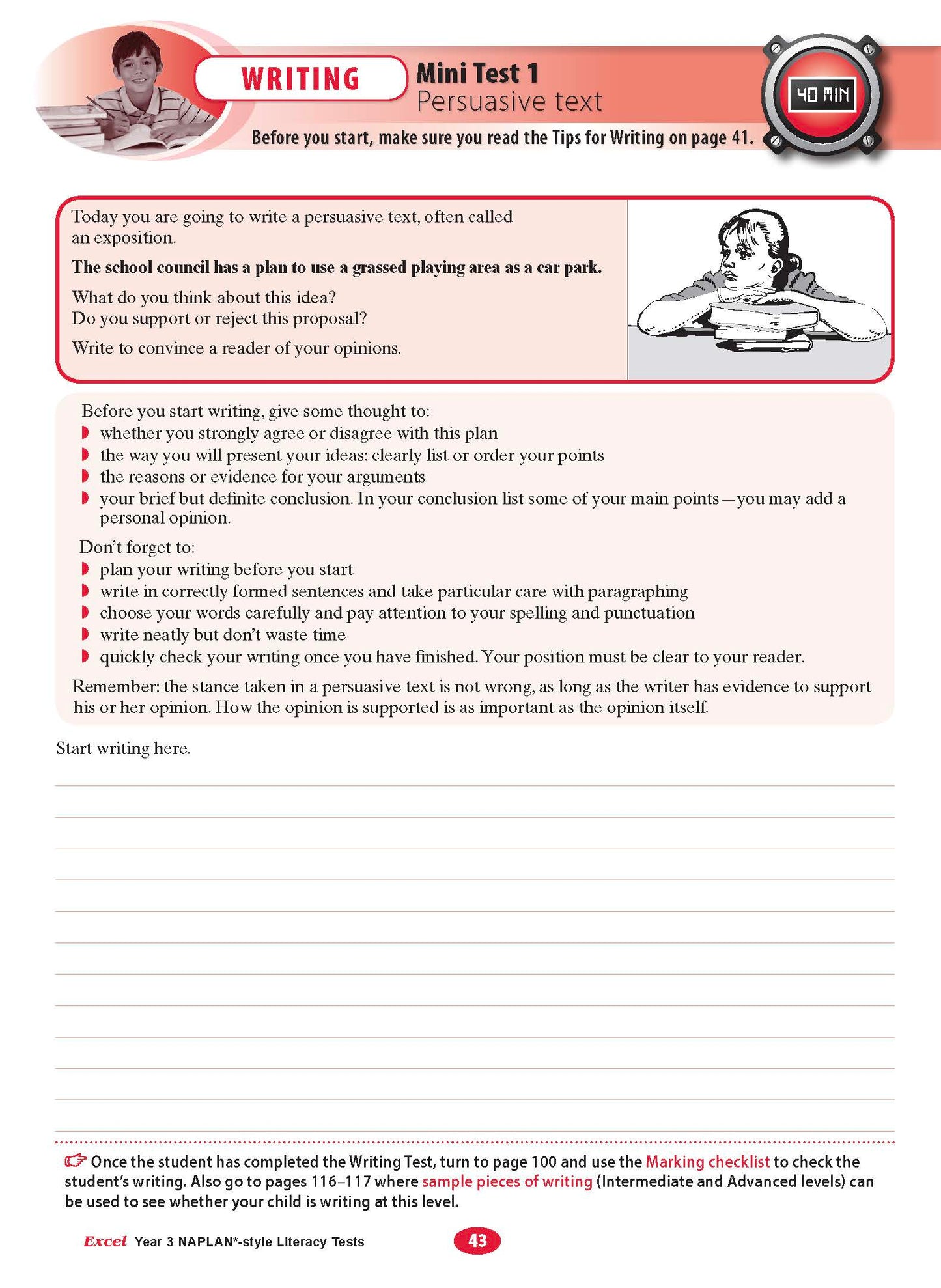 Excel Year 3 NAPLAN*-style Literacy Tests