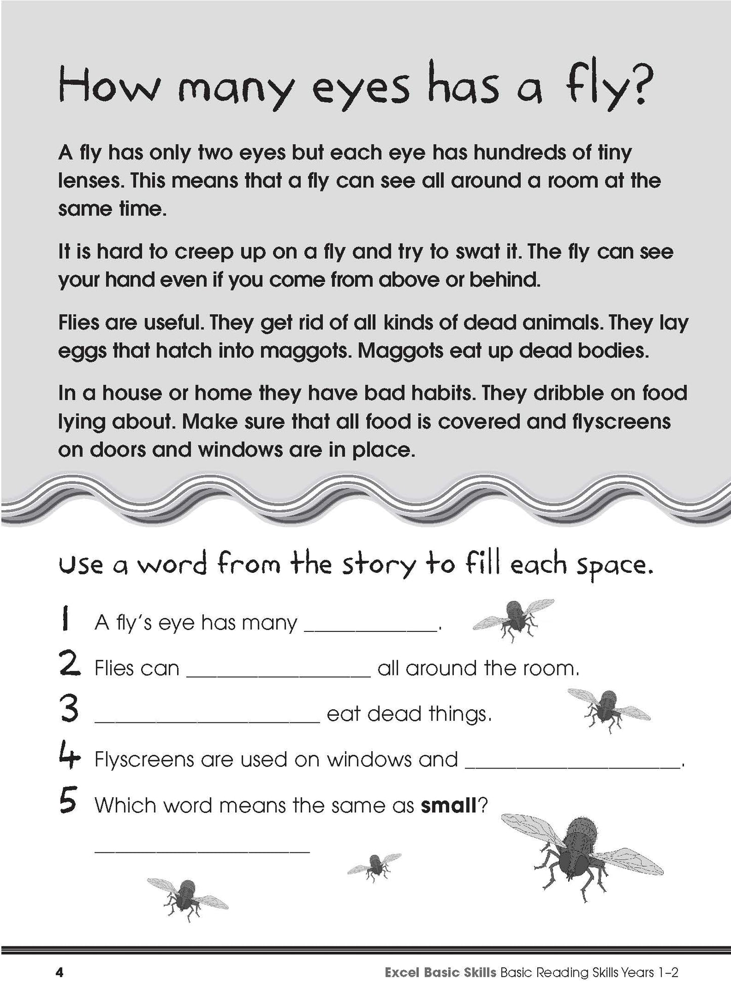Excel Basic Skills - Basic Reading Skills Years 1-2