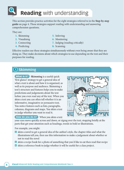 Excel Advanced Skills - Reading and Comprehension Workbook Year 6