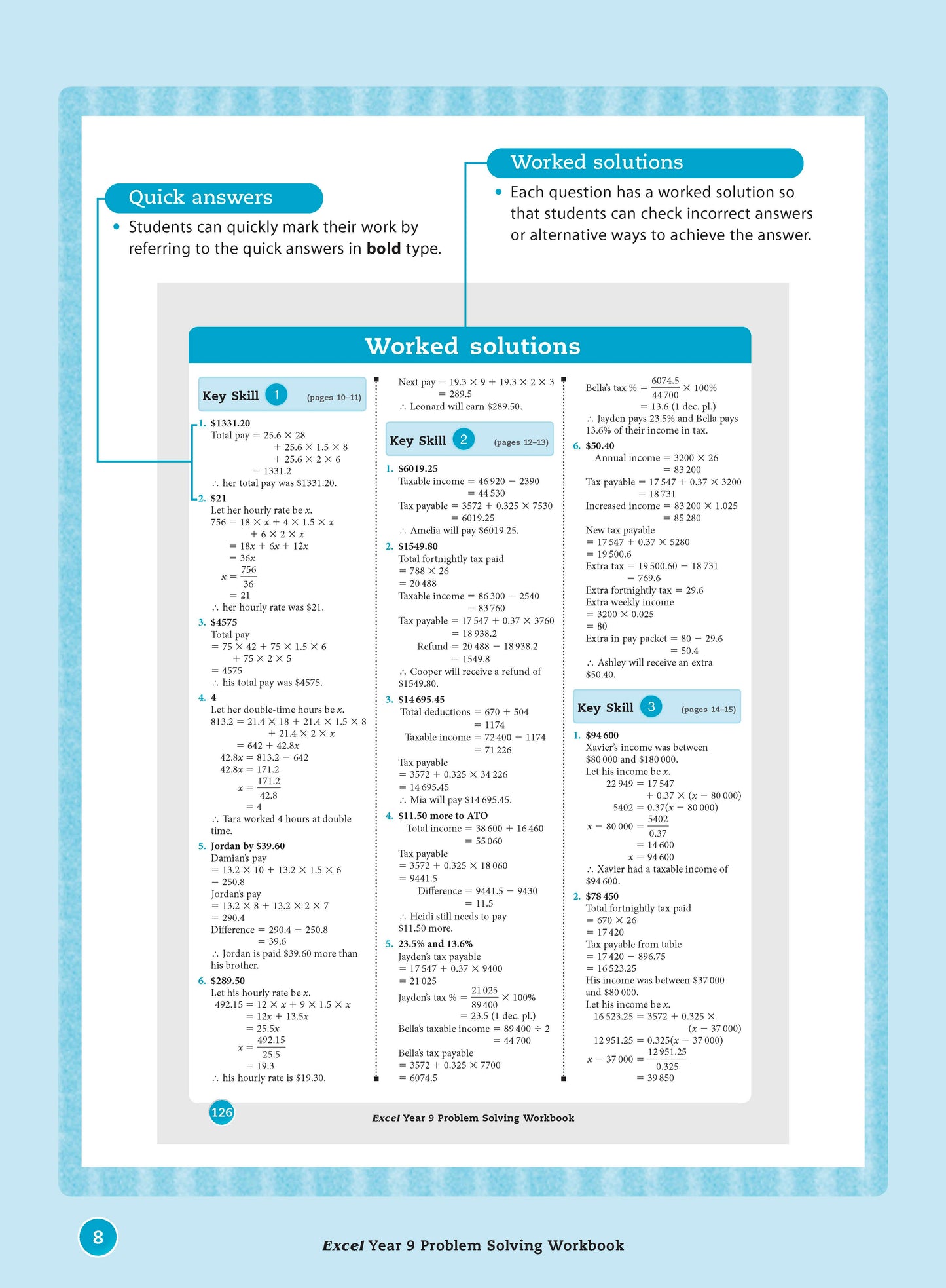 Excel Essential Skills - Problem Solving Workbook Year 9