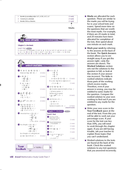 Excel Study Guide - Mathematics Year 7