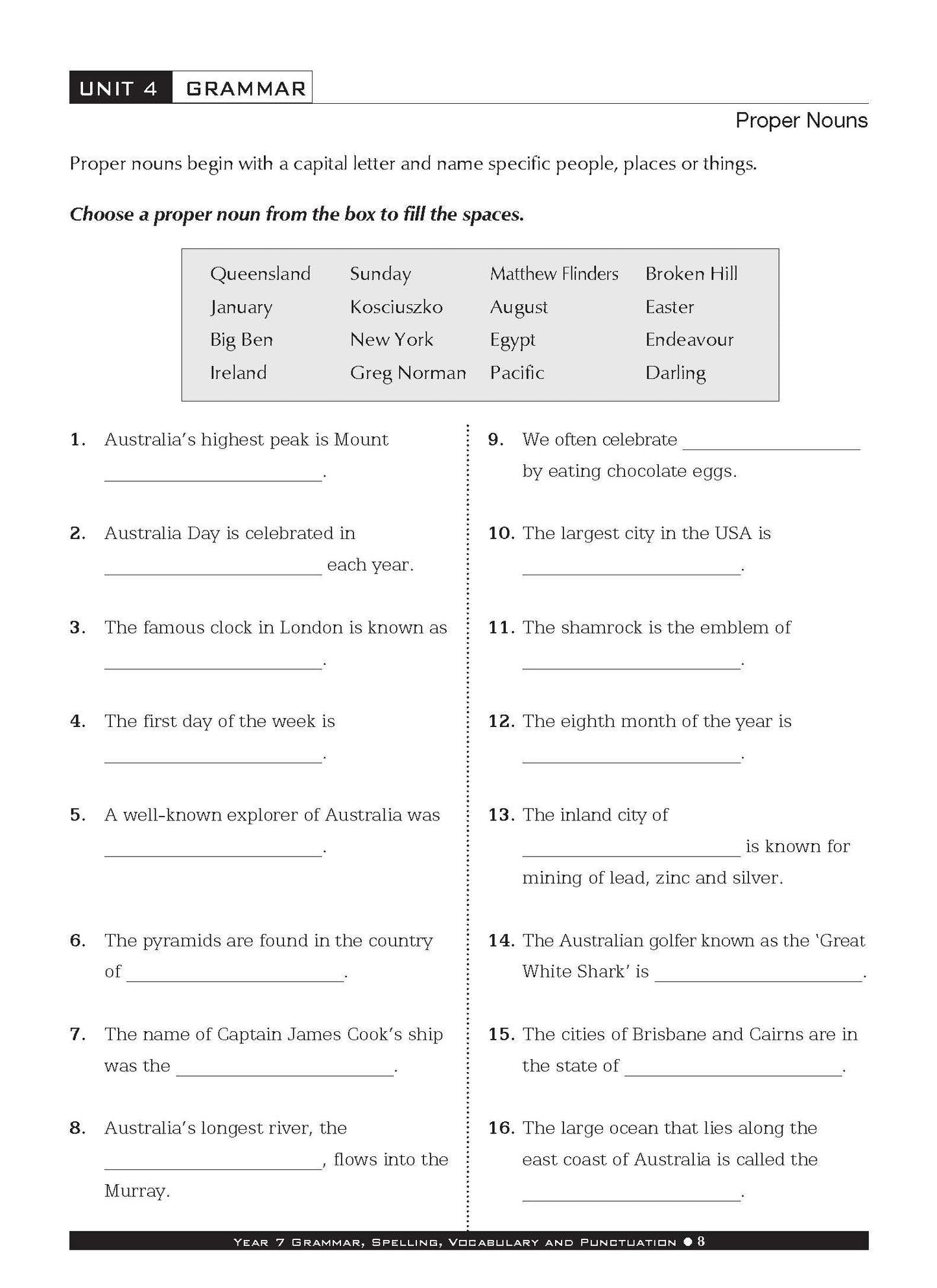 Excel Basic Skills - Grammar, Spelling, Vocabulary and Punctuation Year 7